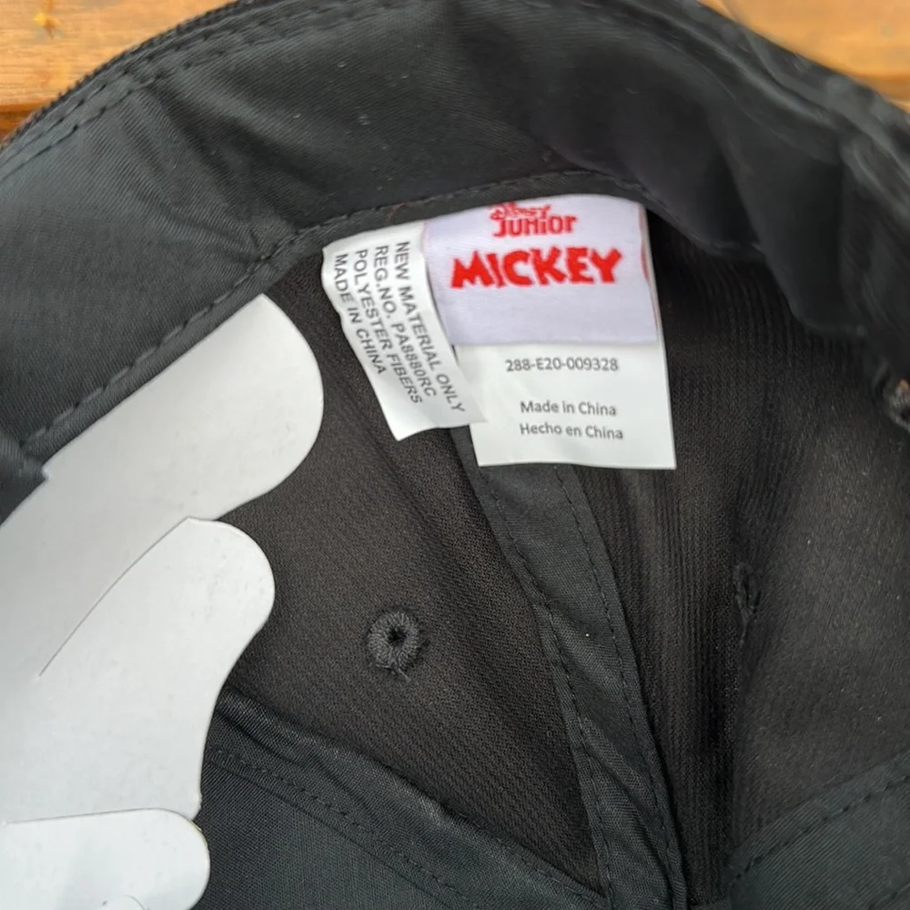 Disney Junior Mickey Mouse Black Baseball Cap Hat Ears Kids Youth Child OSFM new